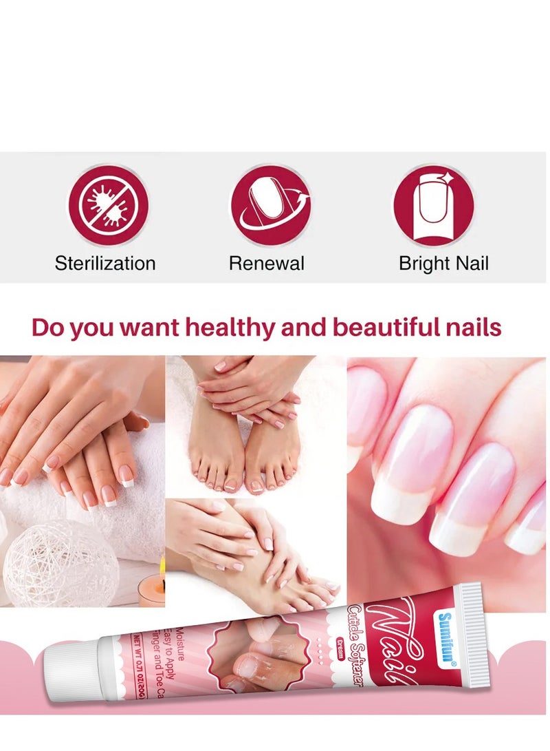 سوميفون كريم تنعيم بشرة الأظافر، الجلد الميت للأظافر، كريم تنعيم، أظافر الأصابع، كريم إصلاح، مانيكير 20 جرام - Image 5