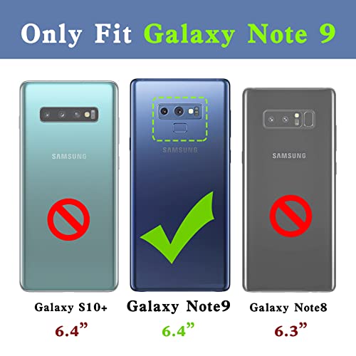 Easyscen for Samsung Galaxy Note 9 Phone Case with Ring Stand Lanyard Strap Protective Cover - Rose Gold - Image 2