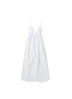 Generic Summer New Womens Fashion TankV-Neck Solid Color Versatile Open-Back Dress European And American Style Sleeveless Vestido De Mu Picture color 3303 