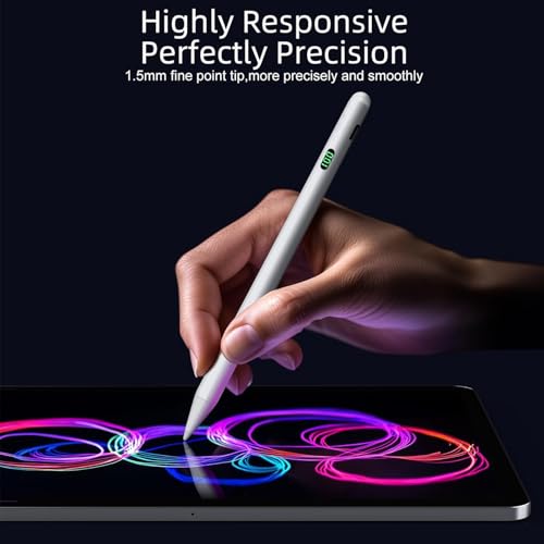 WeCool P2 iPad Pencil, Stylus Pen for iPad with Real-Time Led Power Display, Pencil for iPad 6/7/8/9/10gen, iPad Air 3/4/5/6(M2), iPad Pro 11"/12.9"(M4), iPad Mini 5/6/7, Stylus for iPad 2018 & Later - Image 2