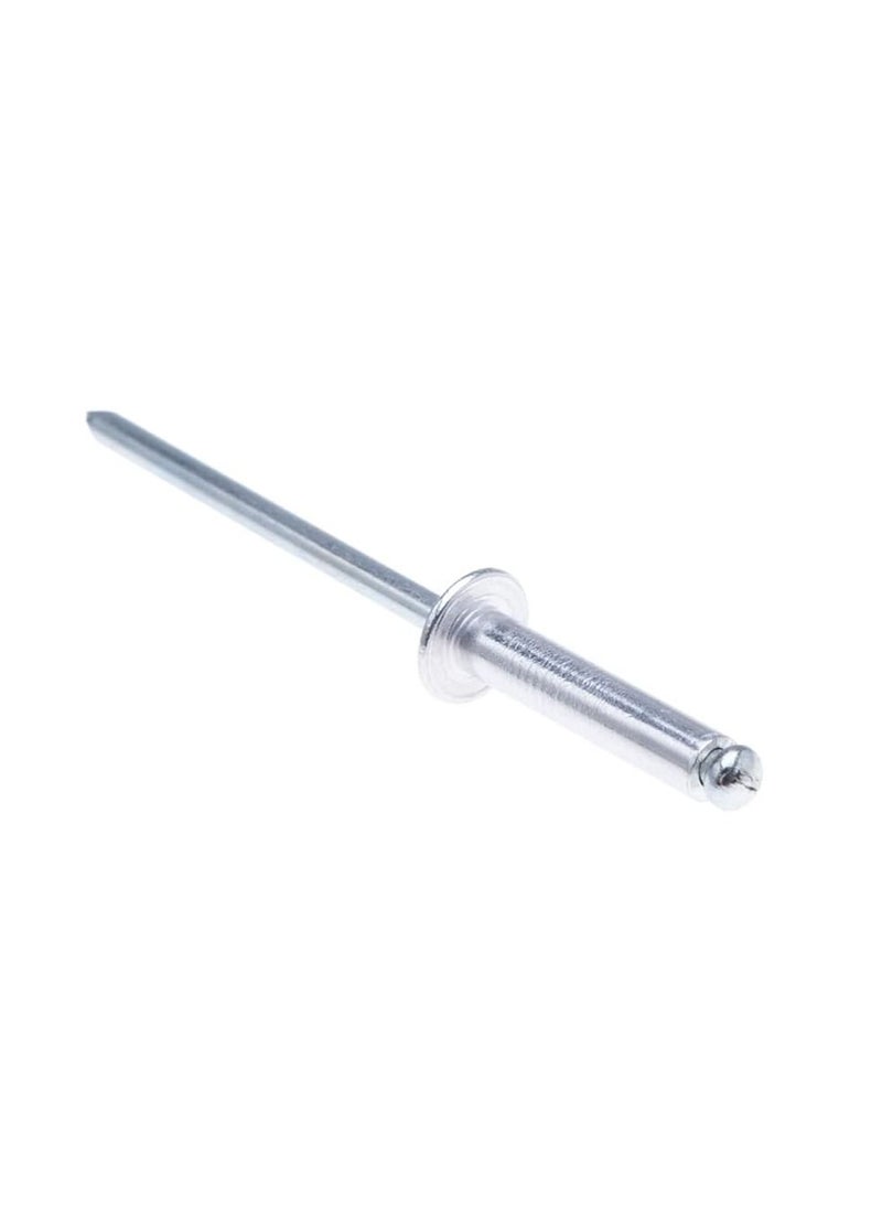 AQSON 4mm x 12mm Alloy Rivets, 100 Pack – Rivets for Metal, Blind Rivet, Dome Head Rivet, Aluminium Body and Steel Mandrel Pop Rivets for Tinplate, Metal Fastening, Leather – Push Rivets  - Image 2