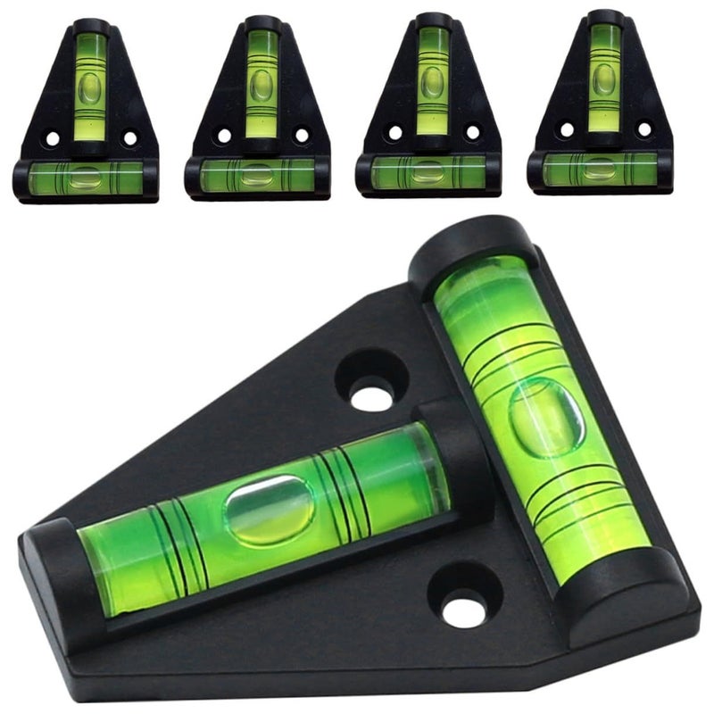 5Pcs Mini T Shape Bubble Levels With Mounting Holes For Vertical Horizontal Measurement - Image 2
