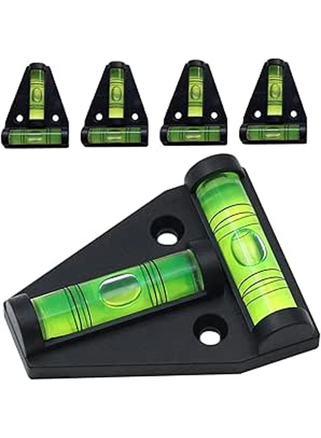 5Pcs Mini T Shape Bubble Levels With Mounting Holes For Vertical Horizontal Measurement - Image 1