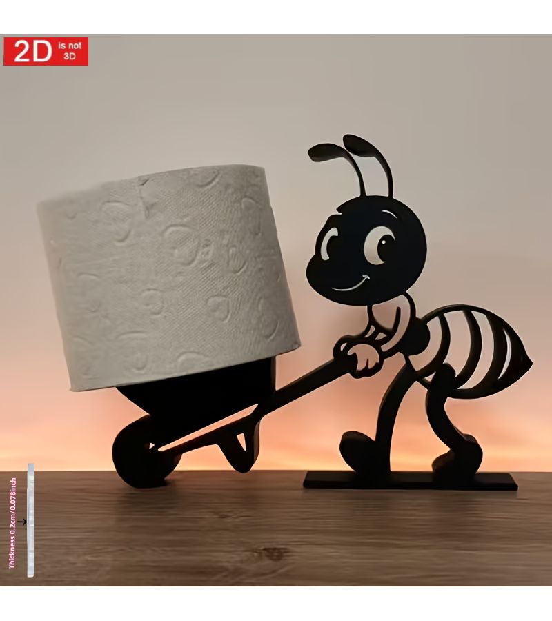 2 Pair Black Ant Shape Tissue Box Holder Creative Bathroom Kitchen Napkin Storage Stand Stable Non Slip Decorative Organizer - Image 4