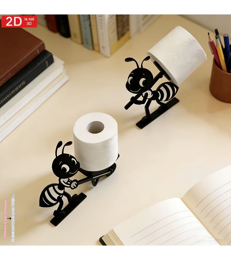 2 Pair Black Ant Shape Tissue Box Holder Creative Bathroom Kitchen Napkin Storage Stand Stable Non Slip Decorative Organizer - Image 5