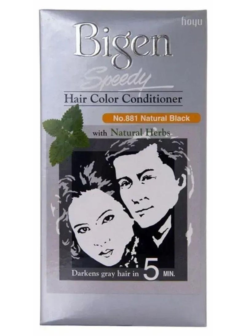 Bigen Speedy Hair Colour Conditioner, 881 Natural Black