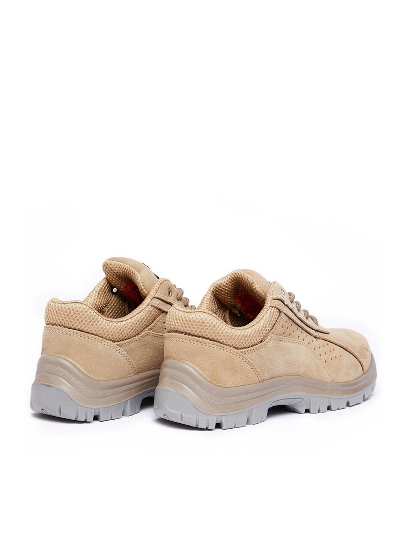 Gladiator 6037 Men’s Steel Toe Suede Safety Shoes, Camel/Beige, EX S1P, Low Ankle, Lace-Up - Image 5