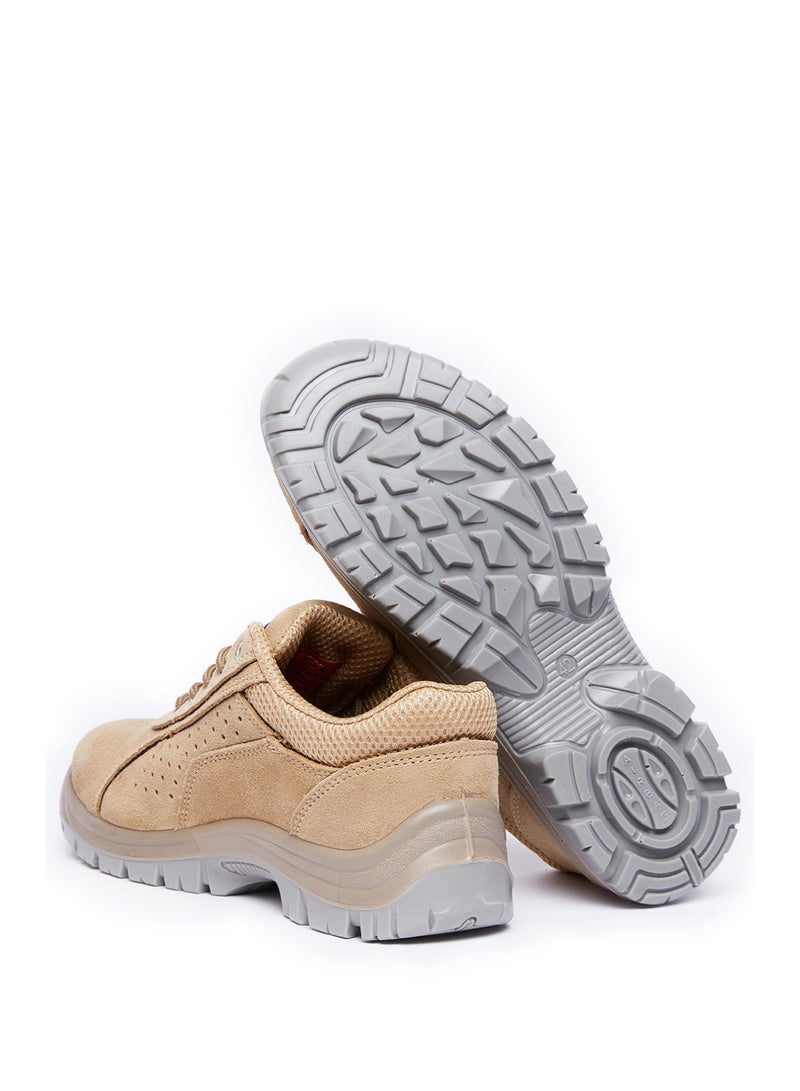 Gladiator 6037 Men’s Steel Toe Suede Safety Shoes, Camel/Beige, EX S1P, Low Ankle, Lace-Up - Image 3