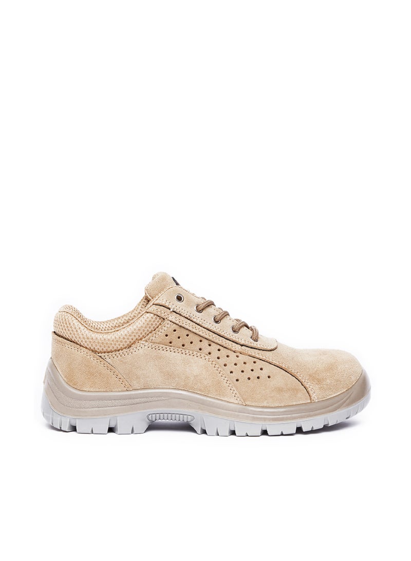 Gladiator 6037 Men’s Steel Toe Suede Safety Shoes, Camel/Beige, EX S1P, Low Ankle, Lace-Up - Image 2