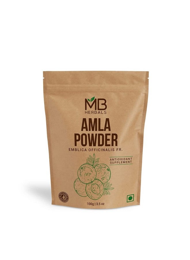MB Herbals 100% Natural (Seedless) Amla Powder 100 gr (Emblica Officinalis) | For Hair Care | Skin care - Image 1