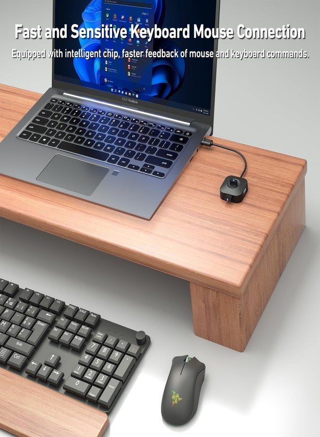 BENFEI USB 3.0 Hub, 4 Ports USB A Splitter Ultra Compact for Mouse, Keyboard, Flash Drive, U Disk, Printer Compatible with Laptop, Desktop PC, Xbox, PS5, and More - Image 5