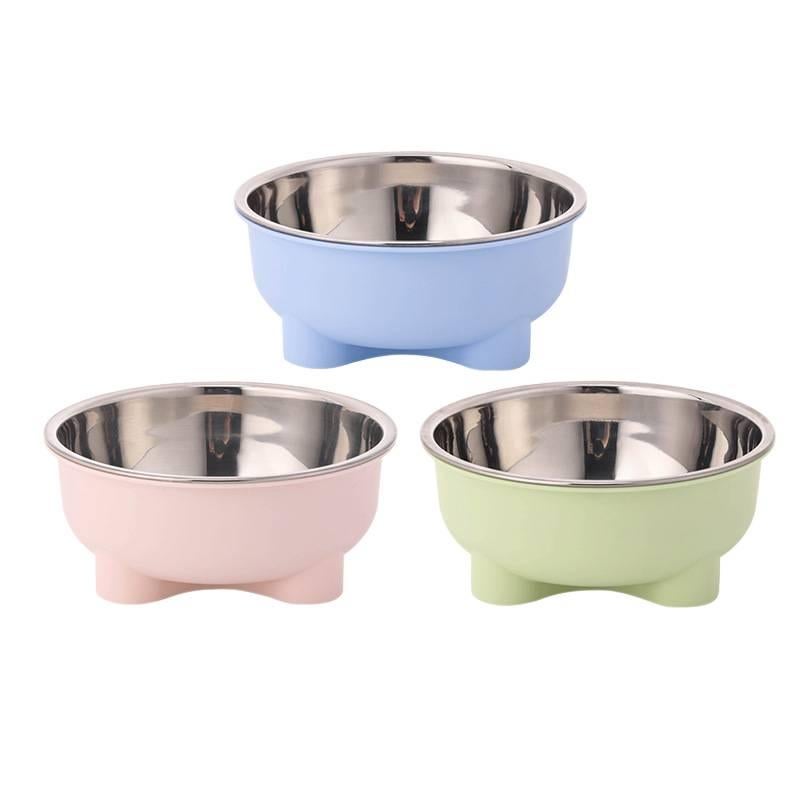Stainless Steel Pet Bowl with Stable Non Slip Base Feeding Accessory Pet Food Bowl Routine Feeding - Image 1