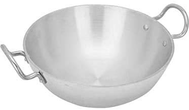JGS Aluminium Multipurpose Cooking Kadai with SS Handle for Home and Kitchen 7 litres
