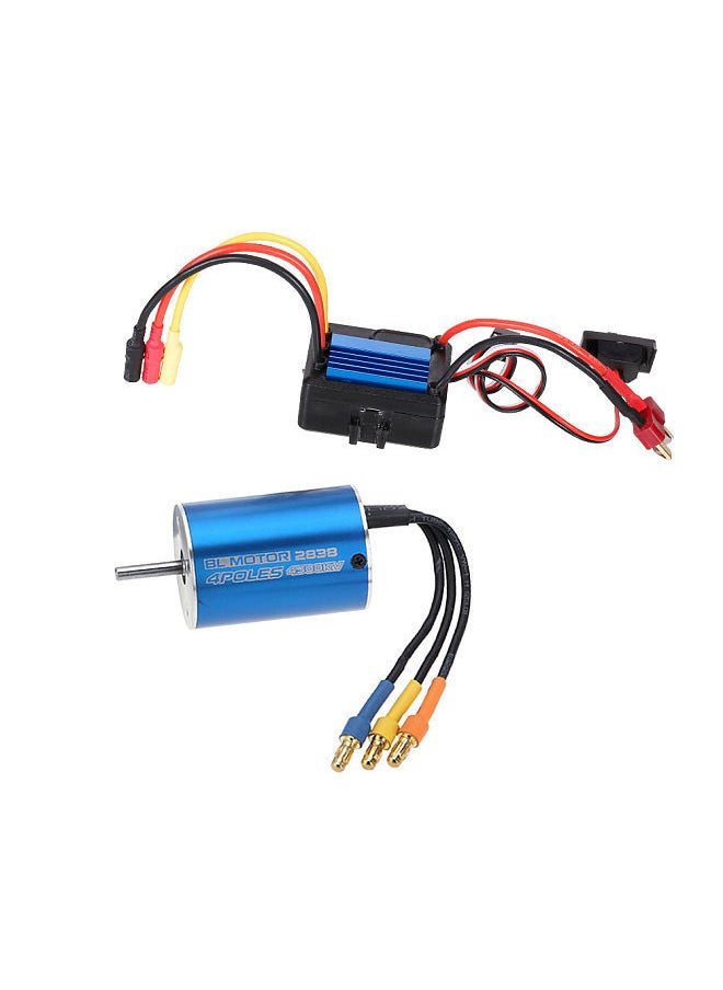 null - 2838 4500KV 4P Sensorless Brushless Motor & 35A Brushless ESC Electronic Speed Controller for 1/14 1/16 1/18 RC Car - Image 1
