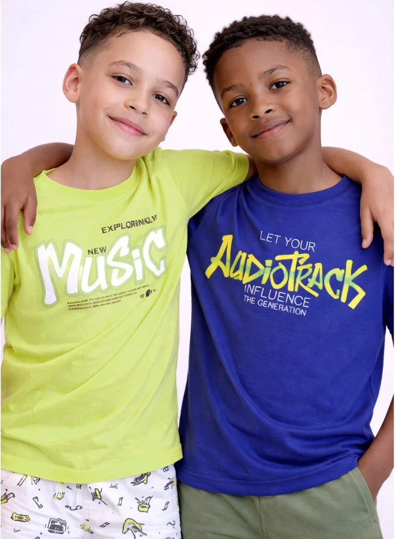 Victor And Jane  Boys’ Multipack – Graphic T-Shirts & Shorts Set (4 Pack) for Men | Best Price UAE