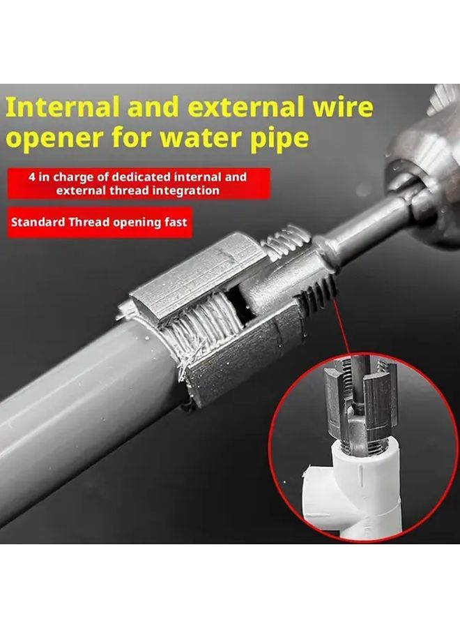 1 2 Inch PVC Pipe Threading Kit Electric Drill Compatible Re Threading Tool - Image 5