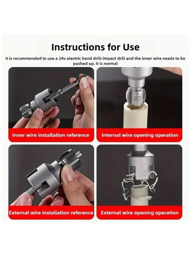 1 2 Inch PVC Pipe Threading Kit Electric Drill Compatible Re Threading Tool - Image 3