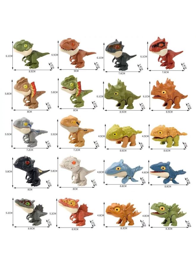 Finger-biting Dinosaur Toy Joint Movable Mini Dinosaur Creative Jurassic Tyrannosaurus Rex Decorative Ornaments-Color:Spinosaurus —brown - Image 2
