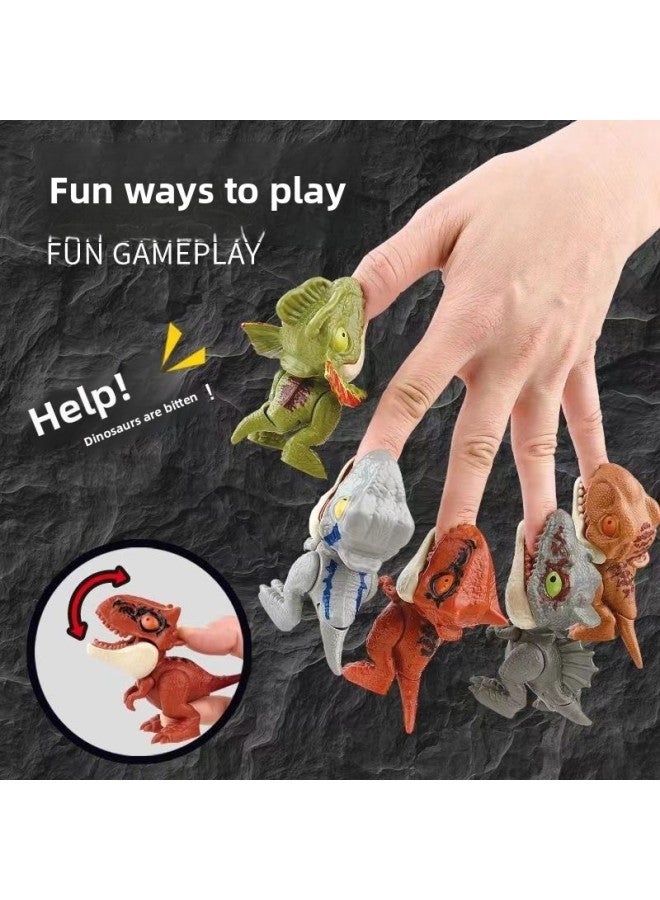 Finger-biting Dinosaur Toy Joint Movable Mini Dinosaur Creative Jurassic Tyrannosaurus Rex Decorative Ornaments-Color:Spinosaurus —brown - Image 4