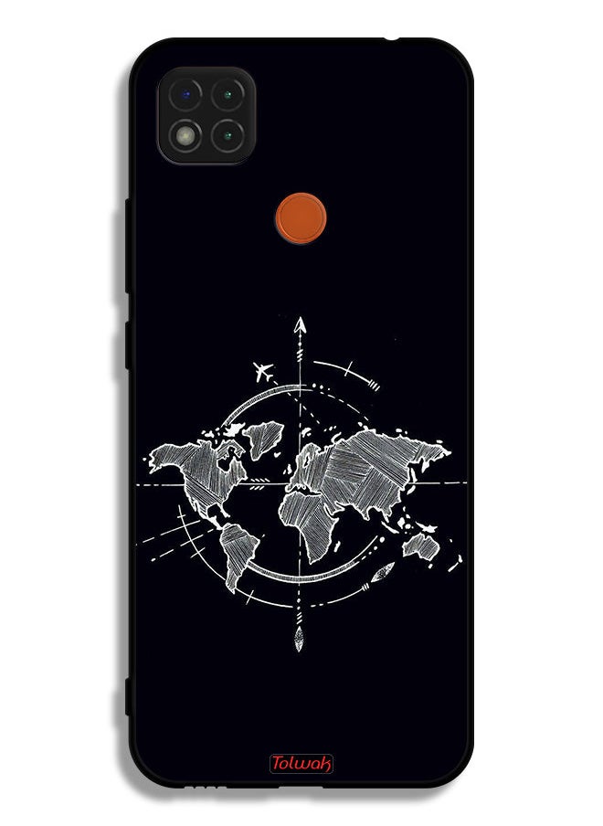 Tolwak Xiaomi Redmi 9C Protective Case Cover Compass Art  - Image 2