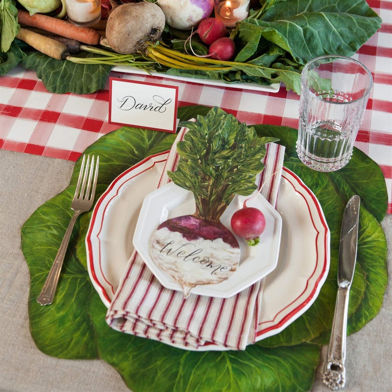 Hester & Cook Hester and Cook Paper Placemats for Dining Table - Disposable Round Paper Placemats for St. Patricks Days - Cabbage 12 Sheets - American Made - Image 2