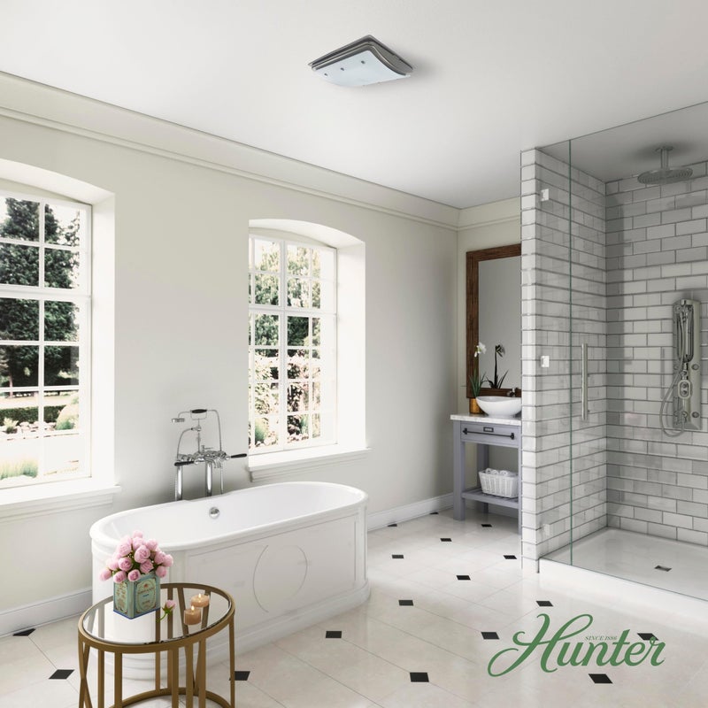 Hunter Ellipse 100 CFM Ceiling Exhaust Bath Fan with Light and Night Light - Imperial Bronze - Image 5