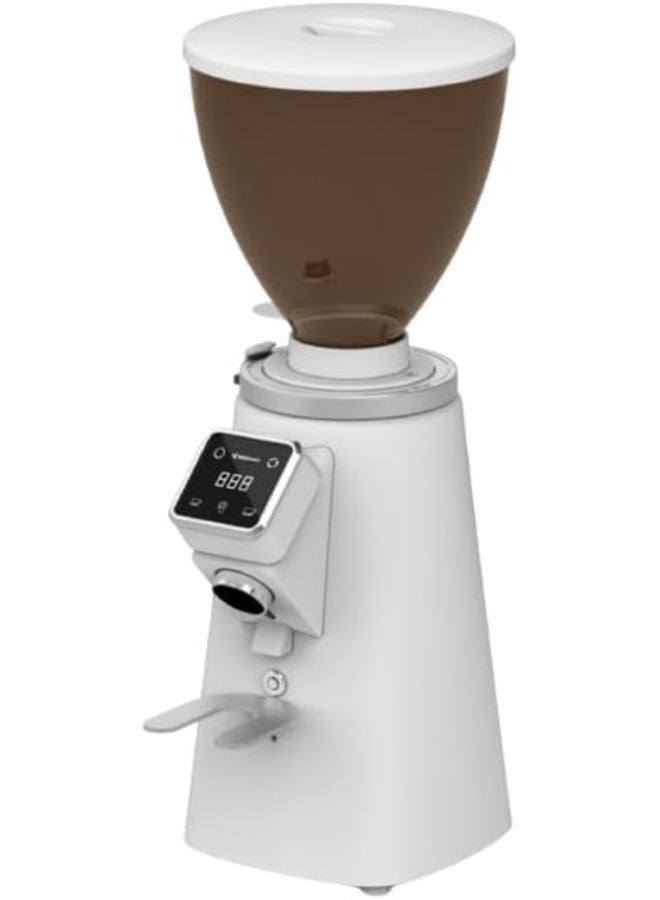 MEBASHI ME-CG2311 Coffee Grinder – 350W Digital Touch Burr Grinder, 11 Grind Settings, 750g Bean Hopper, 64mm Stainless Steel Burrs, LCD Display (White)