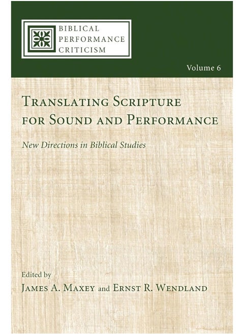 Translating Scripture for Sound and Performance (6)