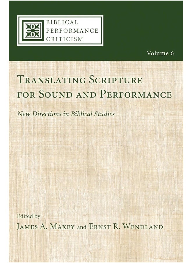 Translating Scripture for Sound and Performance (6) 