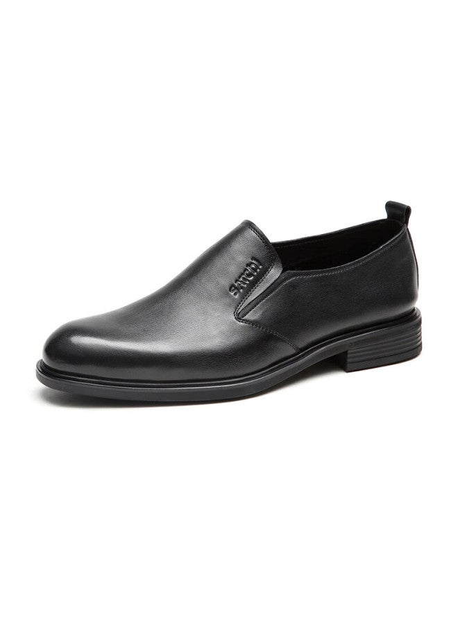 Satchi Men's Shoes, Comfortable Single-lining Breathable Slip-on Business Casual Leather Shoes For Men, 40942045z-2, Black A, Size 39