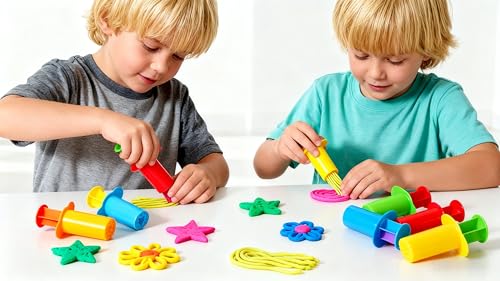 MAGIKON 5Piece Dough Clay Tool Set Dough Extruders for Home Classroom or Group Play Kids Art Gift - Image 5