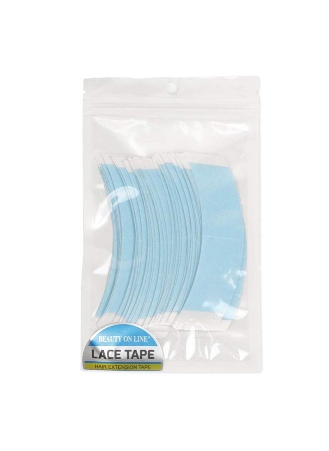 CREATE BEAUTY - Lace Front Wig Tape - 36 Pieces, Water-Proof Strong Adhesive Double Sided Lace Wigs Tape (Blue) - Image 1