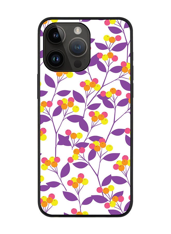 Stylizedd Rugged Black edge case for Apple iPhone 14 Pro Max Slim fit Soft Case Flexible Rubber Edges Anti Drop TPU Gel Thin Cover - Purple Spring - Image 1