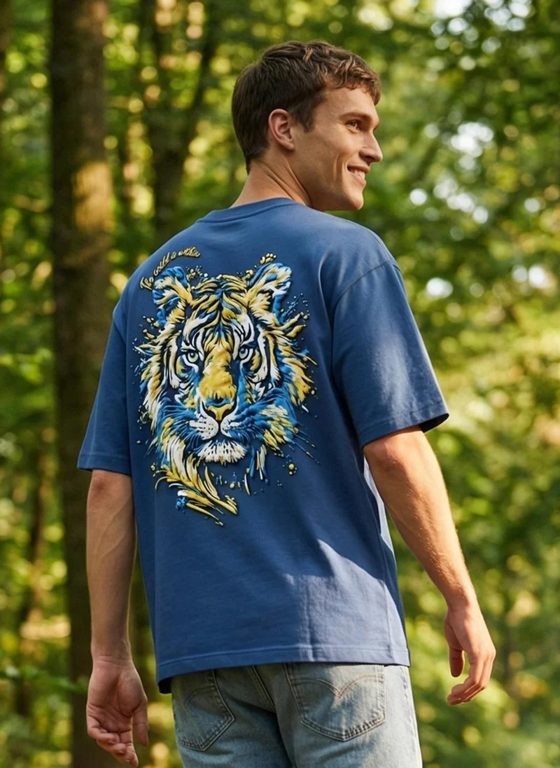 NOBERO NOBERO Men's Premium Oversized Printed T-Shirt