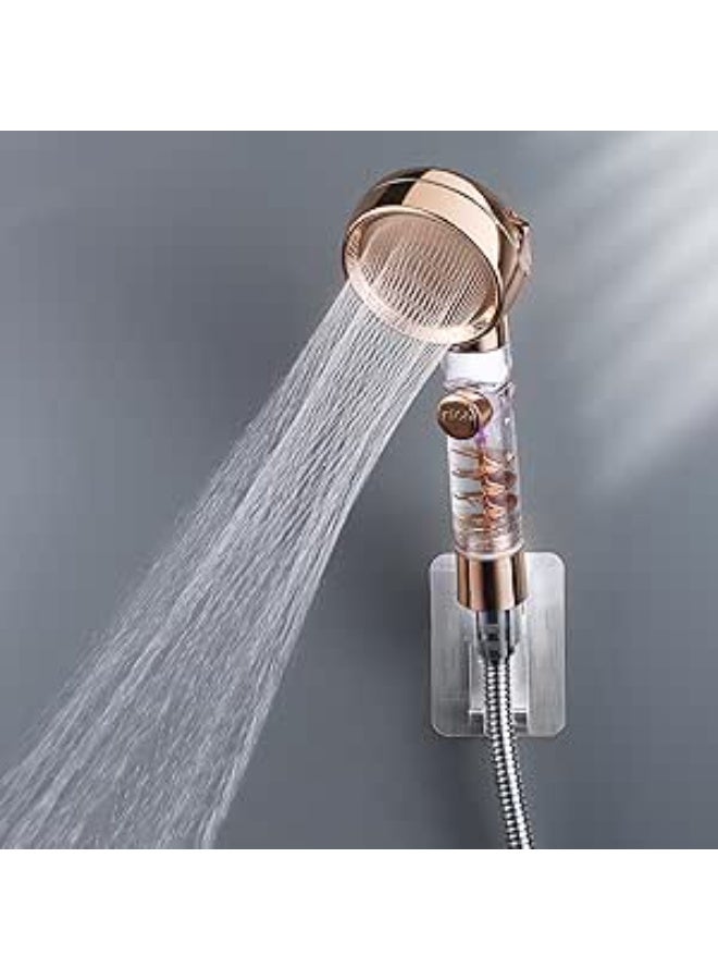 amazing.EGP The Pack High Pressure Handheld Turbo Shower Head, Gold, 360 Degree Rotation with Stop Button and Filter - Image 1