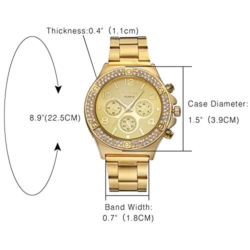 Lancardo Gold Hip-Hop Watch for Men [Upgraded] Japan Quartz 30M Waterproof Dress Casual Watch - Image 5