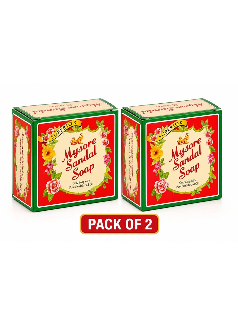 Mysore Sandal Soap, 150g (Pack of 2) - Image 1