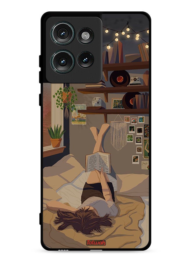 Tolwak Motorola Edge 50 Protective Case Cover Studying Art - Image 1
