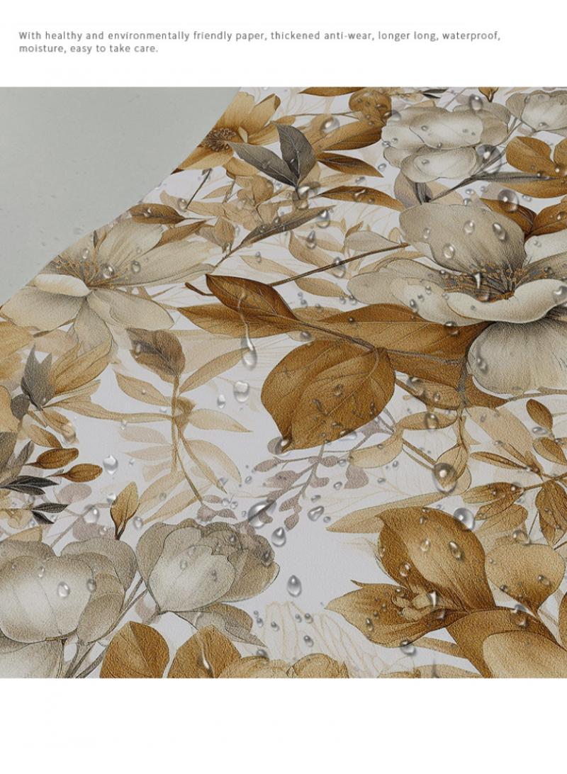 general PVC Vintage Plant Waterproof Self-Adhesive Multi-Purpose Wall Sticker Kitchen And Living Room Self-Adhesive Wallpaper Waterproof And Moisture-Proof - Image 5