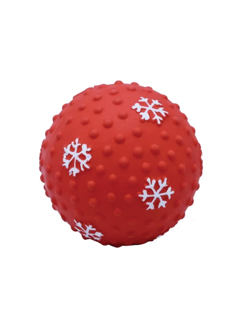 Delight Pet Ball Christmas Design Red