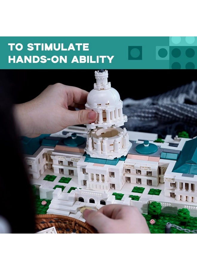 ARTORBRICKS ArtorBricks Architectural United States Capitol Building Collection Building Set Model Kit and Gift for Adults (1074 Pieces)  - Image 4