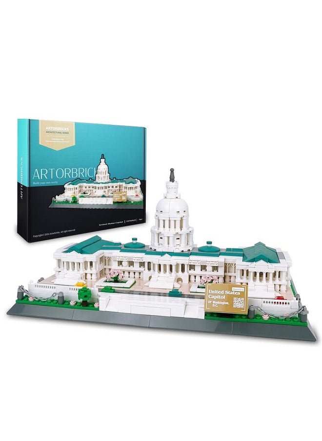 ARTORBRICKS ArtorBricks Architectural United States Capitol Building Collection Building Set Model Kit and Gift for Adults (1074 Pieces)  - Image 1
