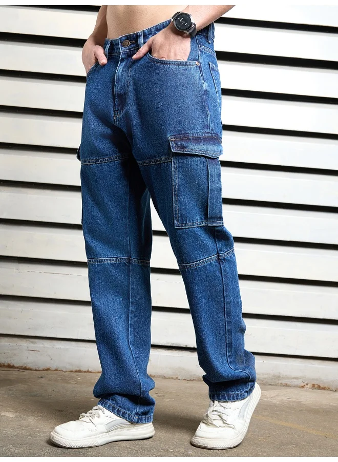 HIGH STAR Men’s Straight Fit Indigo Jeans – Trendy and Comfortable