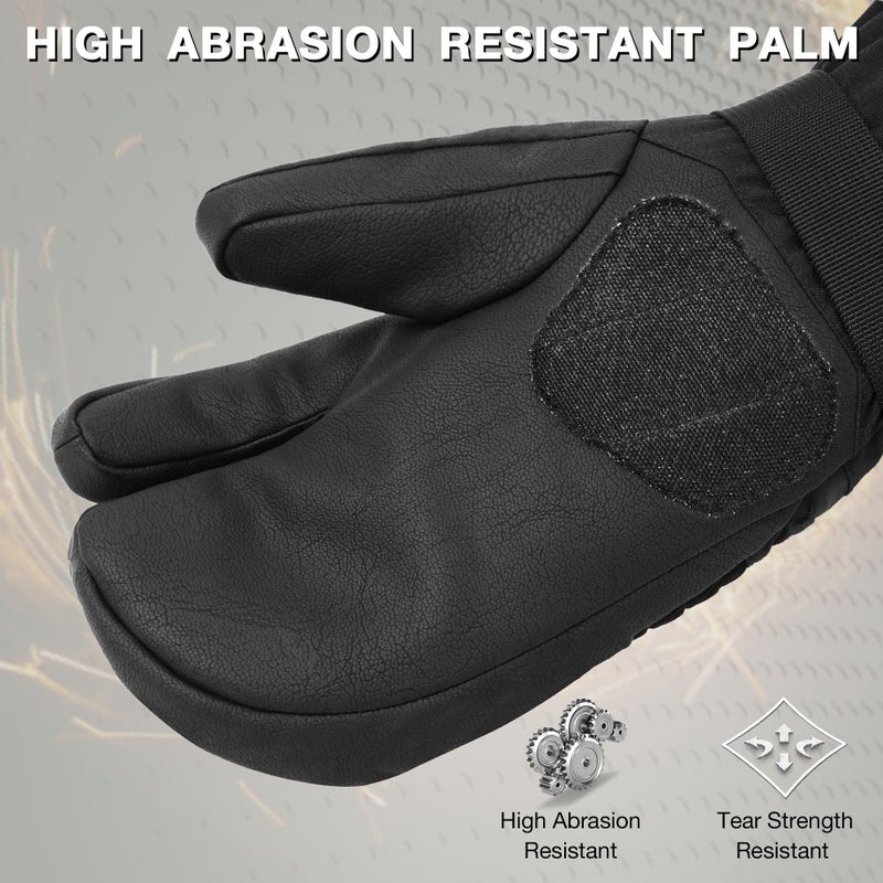 MCTi Snowboard Gloves with Wrist Guard 6-Finger Waterproof Mittens for Winter Snow Skiing - Image 3
