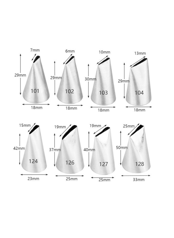 Stainless Steel Rose Piping Spout Bean Paste Petals Skirt Squeeze Spout Baking DIY Tool-Specifications:125 - Image 5