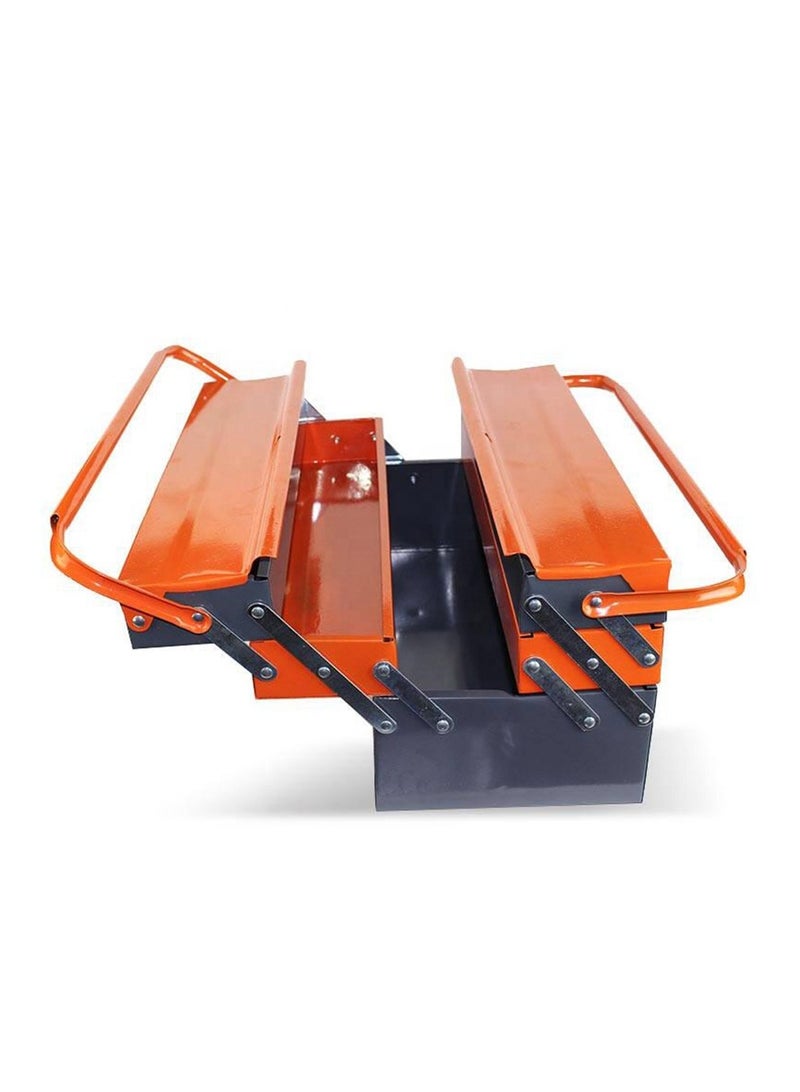 Duravel Duravel Heavy Duty Metal Tool Box, 5-Tier Cantilever Design, Orange and Grey, Professional Storage Organiser  - Image 2
