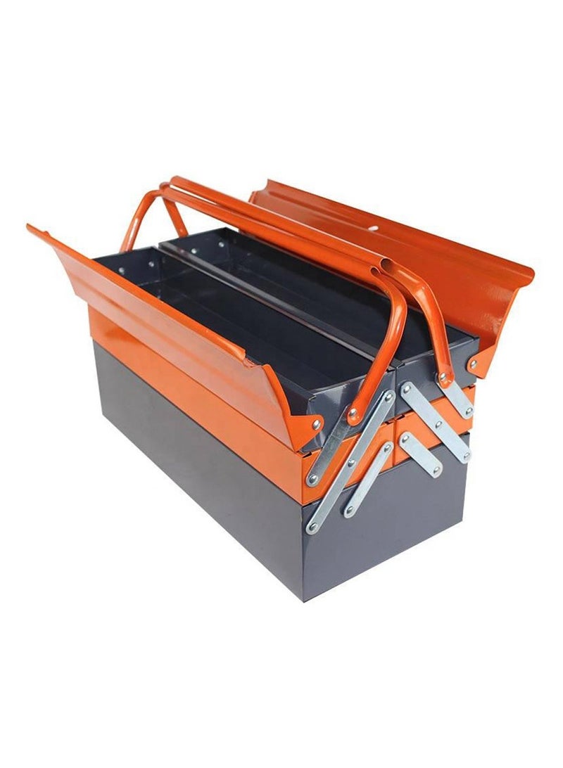 Duravel Duravel Heavy Duty Metal Tool Box, 5-Tier Cantilever Design, Orange and Grey, Professional Storage Organiser  - Image 3