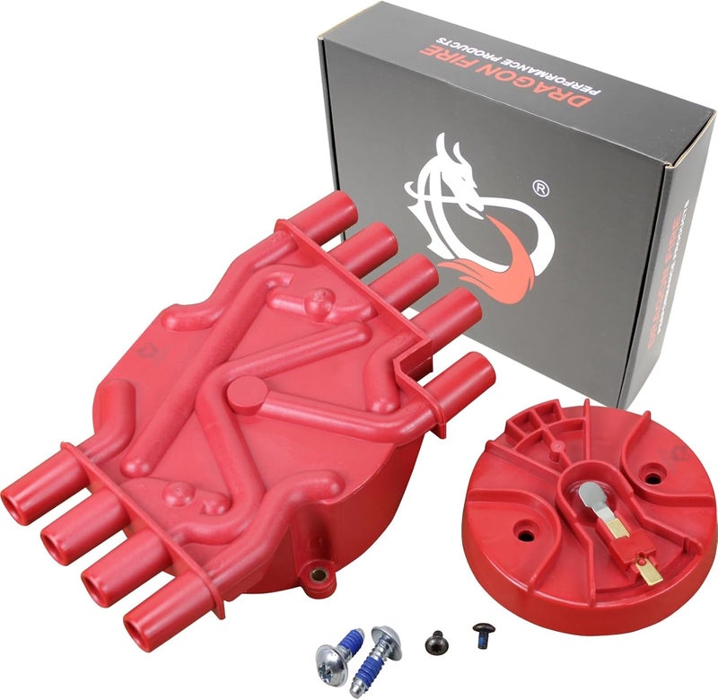 AIP Electronics Dragon FIRE High Performance Brass Terminal Vortec Distributor Cap Rotor for 1996-2002 Chevrolet GMC SB 5.0L 5.7L 350 305 V8 OEM Fit CAP1010-DF - Image 1