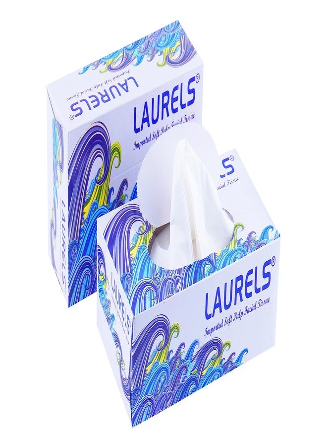 LAURELS® 2 Ply Facial Tissue Box | Ultrasoft, Absorbent, Made of Virgin Paper | Facial Tissues Soft Paper For Daily-use Cars, Bathrooms, Living Rooms, Bedrooms And Offices Pack of 4 (100 Pulls) - Image 2