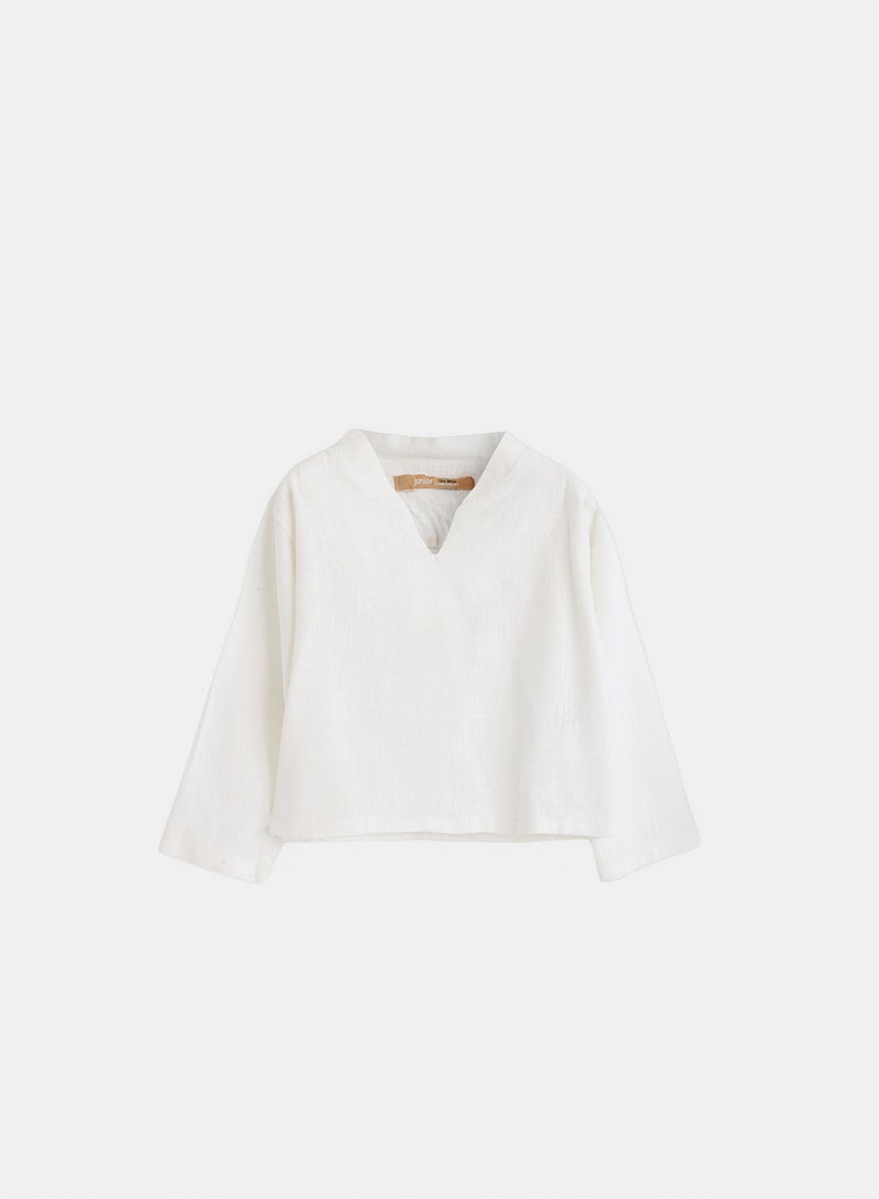 Junior Baby Boys V-Neck Shirt - Image 1